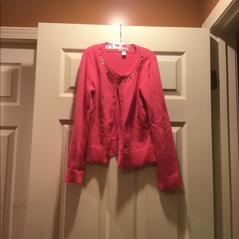 Old Navy pink cardigan w/jewels